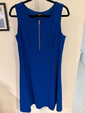 Nine West Sleeveless Royal Blue Midi Dress